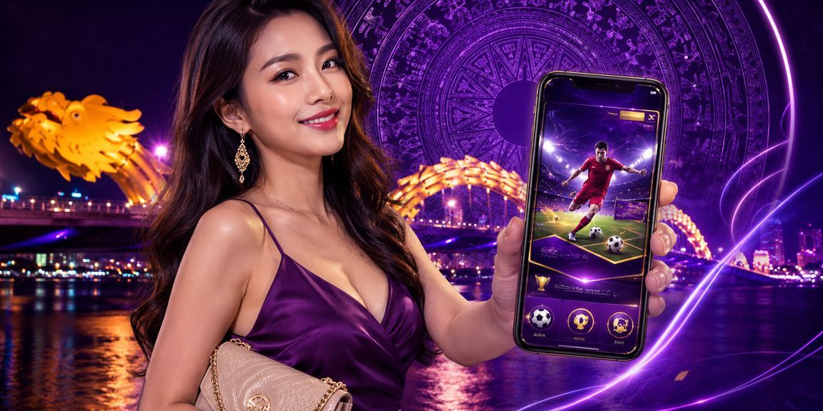Quán bar thể thao tại Đà Nẵng với màn hình neon hiển thị tỷ lệ cá cược