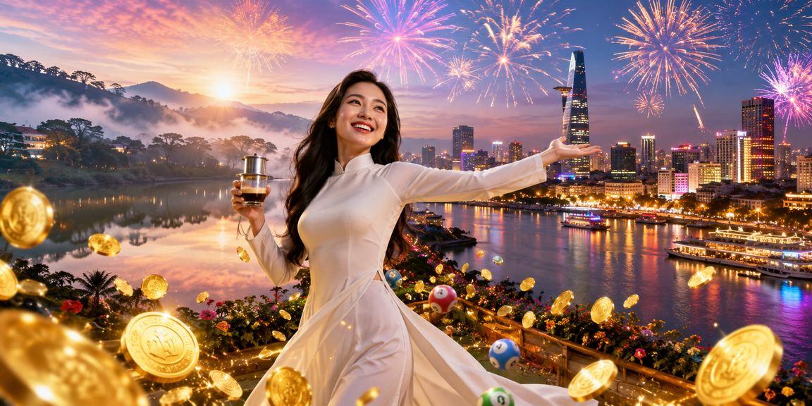 Người dùng xem kết quả xổ số và khuyến mãi casino tại quán cà phê Sài Gòn